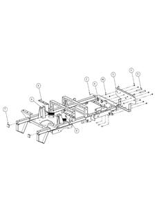 Frame Assembly Diagram and Parts List for M60-KW ROPS-53AH5D8X750-25HP Cub Cadet Lawn Tractor